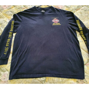 2017 Harley Davidson Bike Week Orlando FL 2XL Alligator Long Sleeve Shirt *flaws